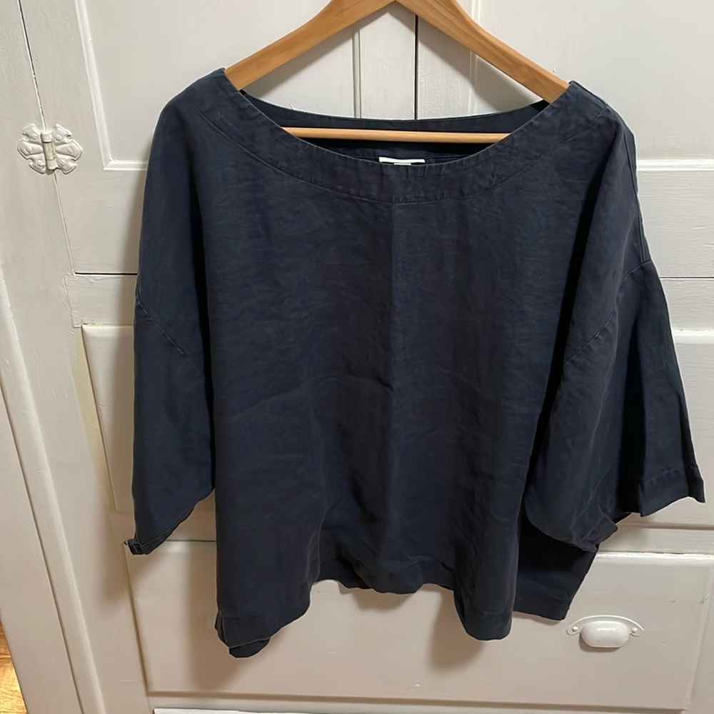 Pure Jill Oversized Linen Kimono Top Size L